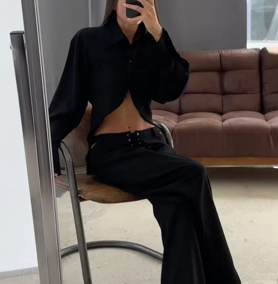 Fashion Loose White Linen Women's Two Pieces Set - Picture 6 of 6